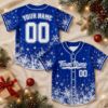 Picture of Personalized Christmas Baseball Jersey, Custom Name Number Snowflake Shirt, Holiday Team Jersey, Family Xmas Gift, Winter Sports Top