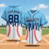 Picture of Custom Christmas Baseball Jersey, Personalized Holiday Drip Baseball Shirt, Winter Snow Baseball Uniform, Family Matching Xmas Gift Apparel