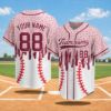 Picture of Custom Christmas Baseball Jersey, Personalized Holiday Drip Baseball Shirt, Winter Snow Baseball Uniform, Family Matching Xmas Gift Apparel