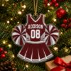 Picture of Personalized Cheerleader Christmas Ornament, Custom Name Number Team Color Cheer Uniform Acrylic Ornament, Cheer Christmas Gift for Girls