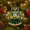 Picture of Personalized Cheerleader Christmas Ornament, Custom Name Number Team Color Cheer Uniform Acrylic Ornament, Cheer Christmas Gift for Girls