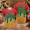 Picture of Personalized Christmas Baseball Jersey, Custom Merry Christmas Shirt, Holiday Baseball Uniform, Gingerbread Drip Xmas Jersey, Family Gift