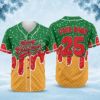Picture of Personalized Christmas Baseball Jersey, Custom Merry Christmas Shirt, Holiday Baseball Uniform, Gingerbread Drip Xmas Jersey, Family Gift