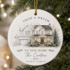 Picture of Personalized New Home Ornament, Custom House Portrait Christmas Ornament, Family Name Keepsake, First Home Gift, Housewarming Gift 2026