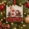 Picture of Personalized Baby Christmas Ornament, Custom Newborn Acrylic Ornament, Baby First Christmas Gift, Nursery Keepsake, Sleeping Baby Memory