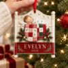 Picture of Personalized Baby Christmas Ornament, Custom Newborn Acrylic Ornament, Baby First Christmas Gift, Nursery Keepsake, Sleeping Baby Memory