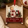 Picture of Personalized Baby Christmas Ornament, Custom Newborn Acrylic Ornament, Baby First Christmas Gift, Nursery Keepsake, Sleeping Baby Memory