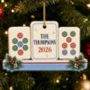Picture of Personalized Family Christmas Ornament 2026, Custom Family Name Mahjong Ornament, Mahjong Lover Gift, Christmas Tree Keepsake Mahjong
