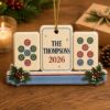 Picture of Personalized Family Christmas Ornament 2026, Custom Family Name Mahjong Ornament, Mahjong Lover Gift, Christmas Tree Keepsake Mahjong
