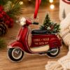 Picture of Personalized Scooter Christmas Ornament, Custom Couple Acrylic Ornament, Vintage Vespa Gift, Travel Lover Keepsake, Romantic Holiday Decor