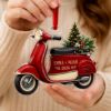 Picture of Personalized Scooter Christmas Ornament, Custom Couple Acrylic Ornament, Vintage Vespa Gift, Travel Lover Keepsake, Romantic Holiday Decor
