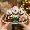Picture of Personalized Samoyed Christmas Ornament, Custom Samoyed Family Ornament, Samoyed Dog Christmas Decor,Samoyed Lover Gift, Pet Family Keepsake