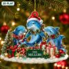 Picture of Personalized Dolphin Family Christmas Ornament, Custom Ocean Animal Acrylic Ornament, Dolphin Lover Gift, Coastal Holiday Keepsake Decor