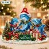 Picture of Personalized Dolphin Family Christmas Ornament, Custom Ocean Animal Acrylic Ornament, Dolphin Lover Gift, Coastal Holiday Keepsake Decor