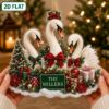 Picture of Personalized Swan Family Christmas Ornament, Custom White Swan Acrylic Ornament, Swan Lover Gift, Bird Wildlife Keepsake, Holiday Decor 2026