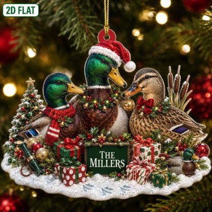 Picture of Personalized Mallard Duck Christmas Ornament, Custom Duck Hunting Acrylic Ornament, Duck Hunter Gift, Waterfowl Keepsake, Holiday Decor 2026