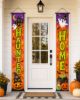 Picture of Halloween Door Banner Set of 2, Spooky Front Porch Decor, Halloween Hanging Signs, Fall Outdoor Home Decoration, Haunted Season Entryway