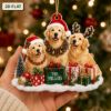 Picture of Personalized Golden Retriever Christmas Ornament, Custom Dog Family Ornament, Golden Retriever Lover Gift, Pet Memory Holiday Keepsake Decor