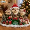 Picture of Personalized Otter Christmas Ornament, Custom River Otter Family Ornament, Wildlife Lover Gift, Cute Animal Holiday Keepsake, Christmas Tree