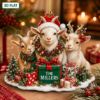 Picture of Personalized Goat Christmas Ornament, Custom Nigerian Dwarf Goat Family Ornament, Farm Animal Lover Gift, Rustic Xmas Holiday Keepsake Decor
