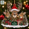 Picture of Personalized Deer Hunting Christmas Ornament, Custom Reindeer Family Ornament, Woodland Christmas Holiday Keepsake, Wildlife Lover Gift 2026