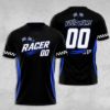 Picture of Personalized Racing Jersey, Custom Name Number Shirt, Motorsports Team Tee, Checkered Flag Race Car Driver Gift, Fast Track Apparel