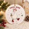 Picture of Personalized Goose Mode 2 Layer Ceramic Ornament, Custom Name Funny Christmas Keepsake, Cute Goose Lover Unique Holiday Gift for Her 2026