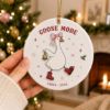 Picture of Personalized Goose Mode 2 Layer Ceramic Ornament, Custom Name Funny Christmas Keepsake, Cute Goose Lover Unique Holiday Gift for Her 2026