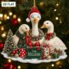 Picture of Personalized White Goose Christmas Ornament, Custom Goose Family Keepsake, Domestic Goose Holiday Gift, Farmhouse Christmas Tree Decor 2026