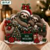 Picture of Personalized Sloth Christmas Ornament, Custom Sloth Family Keepsake, 3 Sloth Holiday Gift, Woodland Animal Lover Decor, Christmas Tree Gift