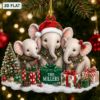Picture of Personalized Elephant Christmas Ornament, Custom Elephant Family Keepsake, 3 Elephant Holiday Gift, Wildlife Lover Christmas Tree Decor 2026
