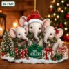 Picture of Personalized Elephant Christmas Ornament, Custom Elephant Family Keepsake, 3 Elephant Holiday Gift, Wildlife Lover Christmas Tree Decor 2026