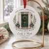 Picture of Personalized Home Christmas Ornament, Behind This Door Keepsake, Custom Address Ornament, First Home Gift, Christmas Tree Decor