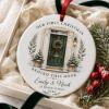 Picture of Personalized Home Christmas Ornament, Behind This Door Keepsake, Custom Address Ornament, First Home Gift, Christmas Tree Decor