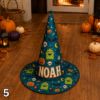 Picture of Personalized Halloween Witch Hat, Custom Name Adult Kids Witch Costume Hat, Spooky Halloween Party Cosplay Trick or Treat Gift Halloween Hat