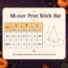 Picture of Personalized Halloween Witch Hat, Custom Name Adult Kids Witch Costume Hat, Spooky Halloween Party Cosplay Trick or Treat Gift Halloween Hat
