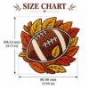 Picture of Fall Football Embroidery Design, Football Machine Embroidery File, Autumn Leaves Game Day Design, Thanksgiving Digital Download Pes Dst