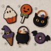 Picture of Halloween Treat Embroidered Patch, Ghost Cupcake Black Cat Candy Witch Hat Cauldron Donut Patch, Cute Spooky Applique for Clothes Bags