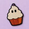 Picture of Halloween Treat Embroidered Patch, Ghost Cupcake Black Cat Candy Witch Hat Cauldron Donut Patch, Cute Spooky Applique for Clothes Bags