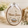 Picture of Personalized Christian Embroidery Hoop, Custom Name Baptism Gift, Baby Dedication Nursery Decor, Dove Basket Wall Art, Christening Gift 2026