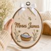 Picture of Personalized Christian Embroidery Hoop, Custom Name Baptism Gift, Baby Dedication Nursery Decor, Dove Basket Wall Art, Christening Gift 2026