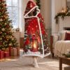 Picture of Personalized Christmas Wearable Blanket, Custom Name Cardinal Hooded Blanket, Red Bird Sherpa Blanket, Cozy Christmas Gift 2026
