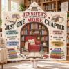 Picture of Personalized Book Lover Wearable Blanket, Custom Name Just One More Chapter Hooded Blanket, Cozy Reading Sherpa Blanket, Bookworm Gift
