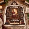Picture of Personalized Book Lover Wearable Blanket, Custom Name Reading Hooded Blanket, Cozy Library Sherpa Blanket, Reader Gift for Women Bookworms