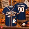 Picture of Personalized Little Boo League Baseball Jersey, Custom Name Number Kids Halloween Jersey, Ghost Baseball Shirt, Spooky Season Gift