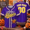 Picture of Personalized Halloween Baseball Jersey, Custom Name Number Spooky Sluggers Shirt, Unisex Button Up Jersey, Baseball Player Gift Halloween