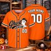 Picture of Personalized Ghost League Baseball Jersey, Custom Name Number Halloween Jersey, Spooky Baseball Shirt, Halloween Baseball Gift Jersey