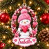Picture of Personalized Snowman Christmas Ornament 2026, Custom Name Snowman Ornament, Kids Christmas Gift, Family Holiday Keepsake, Stocking Stuffer