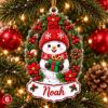 Picture of Personalized Snowman Christmas Ornament 2026, Custom Name Snowman Ornament, Kids Christmas Gift, Family Holiday Keepsake, Stocking Stuffer