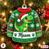 Picture of Personalized Christmas Sweater Ornament 2026, Custom Name Ugly Christmas Sweater, Kids Holiday Ornament, Stocking Stuffer Gift Christmas